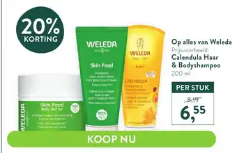 Holland & Barrett Weleda Calendula Haar & Bodyshampoo 200ml aanbieding