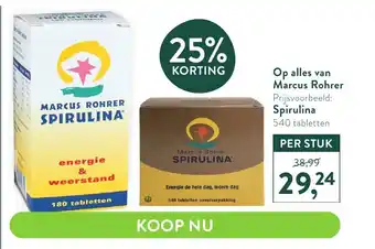 Holland & Barrett Marcus Rohrer Spirulina aanbieding