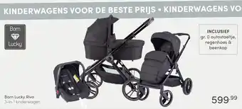 Baby & Tiener Born Lucky Riva 3-in-1 kinderwagen aanbieding