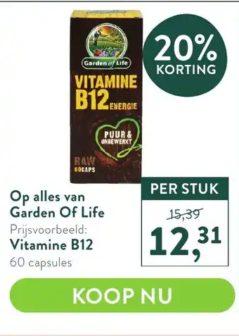 Holland & Barrett Garden Of Life Vitamine B12 aanbieding