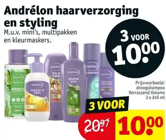 Kruidvat Andrélon haarverzorging en styling aanbieding