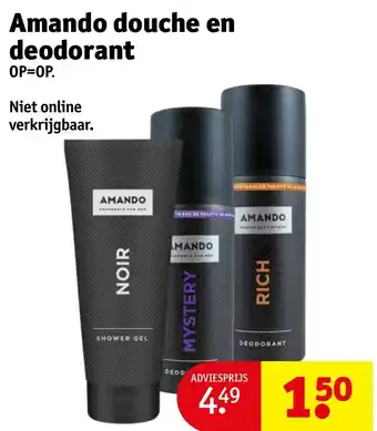 Kruidvat Amando douche en deodorant aanbieding