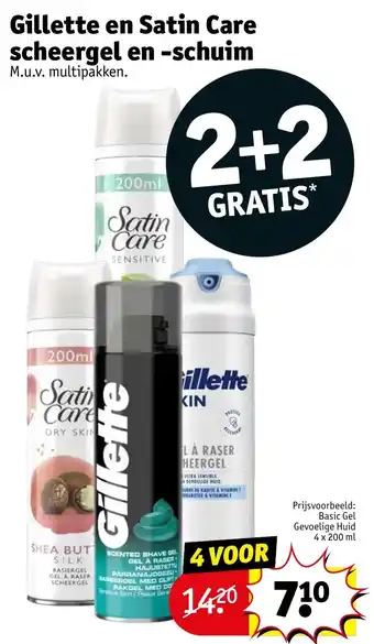 Kruidvat Gillette en Satin Care scheergel en -schuim aanbieding