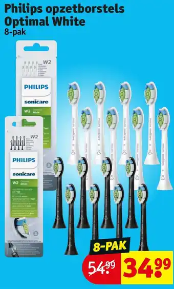 Kruidvat Philips opzetborstels Optimal White 8-pak aanbieding