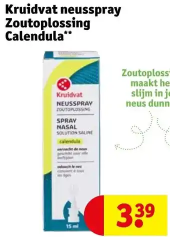 Kruidvat Kruidvat neusspray Zoutoplossing Calendula aanbieding
