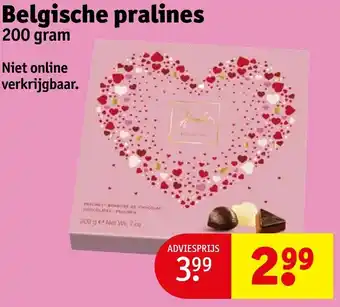 Kruidvat Belgische pralines 200 gram aanbieding