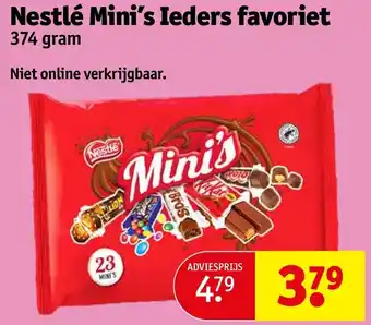 Kruidvat Nestle Mini's Ieders favoriet 374 gram aanbieding