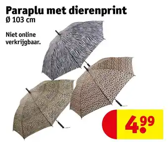 Kruidvat Paraplu met dierenprint aanbieding