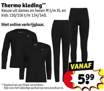 Thermo kleding aanbieding bij Kruidvat