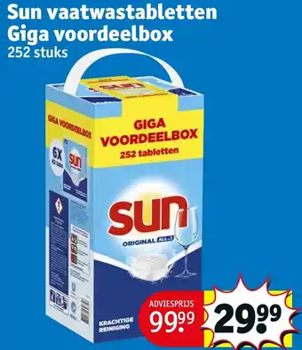 Kruidvat Sun vaatwastabletten Giga voordeelbox 252 stuks aanbieding