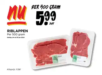 Jumbo RIBLAPPEN Per 500 gram aanbieding