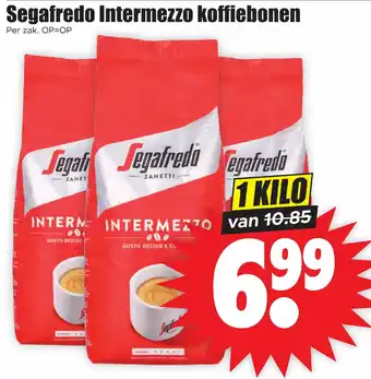 Dirk Segafredo Intermezzo koffiebonen aanbieding