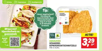 Dekamarkt DEKAVERS SCHARREL KIPKROKANTSCHNITZELS aanbieding