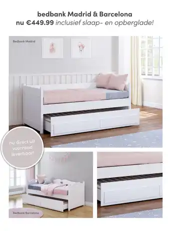 Baby & Tiener Bedbank madrid & barcelona aanbieding