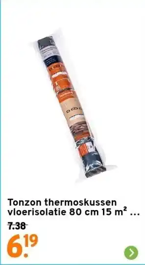 GAMMA Tonzon thermoskussen vloerisolatie 80 cm 15 m² aanbieding