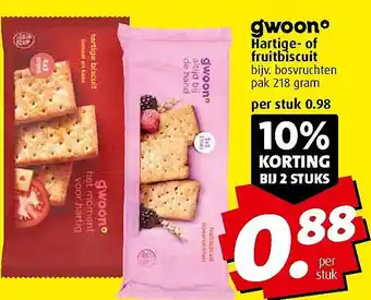 Boni gwoono Hartige- of fruitbiscuit bijv. bosvruchten WOO aanbieding