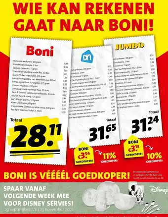 Boni Wie kan rekenen gaat naar boni! aanbieding