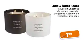 Trekpleister Luxe 3-lonts kaars aanbieding