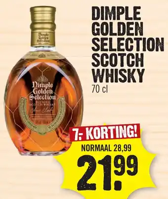 Super Dirck 3 DIMPLE GOLDEN SELECTION SCOTCH WHISKY 70 cl aanbieding