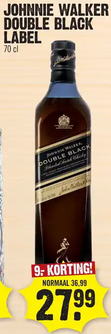 Super Dirck 3 JOHNNIE WALKER. DOUBLE BLACK LABEL 70 cl aanbieding