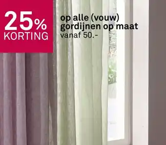 Karwei op alle (vouw) gordijnen op maat aanbieding