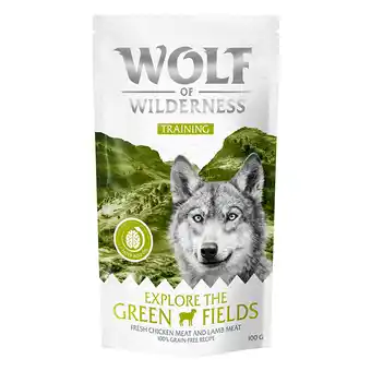 Zooplus Wolf of wilderness training “explore the green fields kip & lam - 3 x 100 g aanbieding