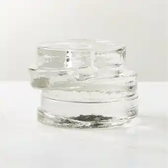 CB2 Emitt cast glass taper candle holder small aanbieding