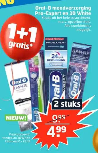 Trekpleister Oral-B mondverzorging pro-expert en 3D white aanbieding