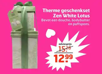 Trekpleister Therme geschenkset zen white lotus aanbieding