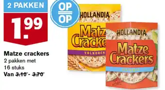 Hoogvliet Matze crackers aanbieding