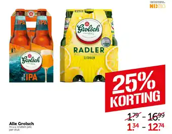 Coop Alle grolsch aanbieding