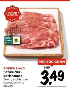 Vomar Voordeelmarkt Boer'n land schouderkarbonade aanbieding