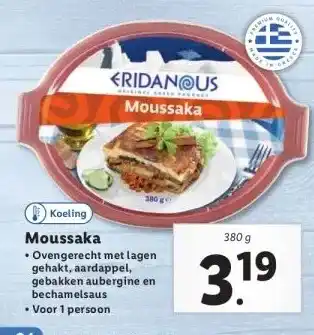 Lidl Moussaka aanbieding