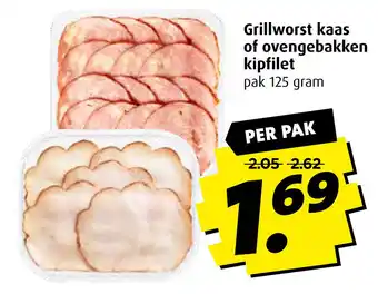 Boni Grillworst kaas of ovengebakken kipfilet aanbieding