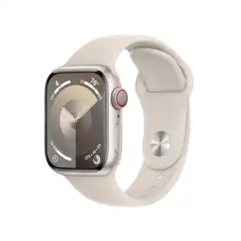 MediaMarkt Apple Watch Series 9 Cellular 45 Mm Sterrenlicht Aluminium Case/sterrenlicht Sport Band - S/m aanbieding