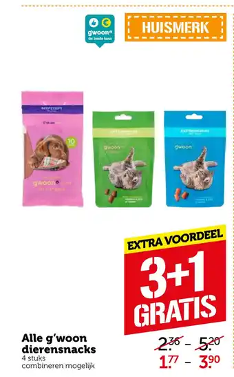 Coop Alle g'woon dierensnacks aanbieding