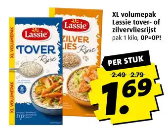 Boni XL volumepak Lassie tover- of ist zilvervliesrijst aanbieding