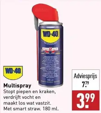 ALDI Multispray stopt piepen en kraken, verdrijft vocht en aanbieding