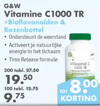 Gezond & Wel G&w vitamine c1000 tr aanbieding