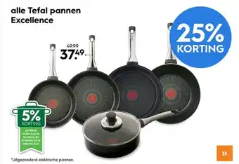 Blokker Alle tefal pannen excellence aanbieding