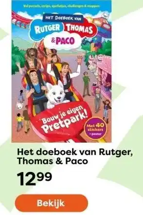 The Read Shop Het doeboek van rutger, thomas & paco aanbieding