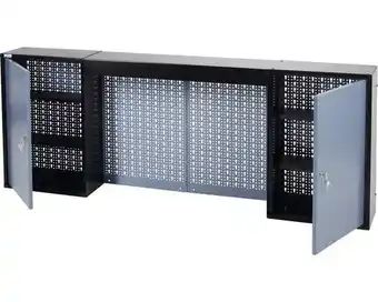 Hornbach Küpper hangkast 160 cm zilver-zwart (2 deuren, 4 planken) aanbieding