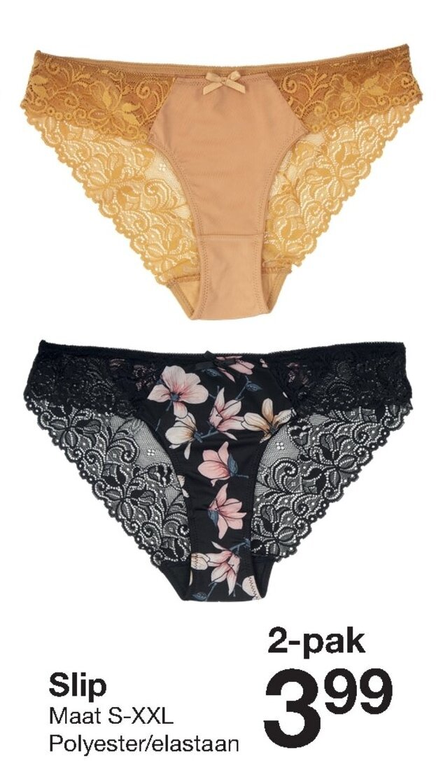 Slips 2pack aanbieding bij Zeeman
