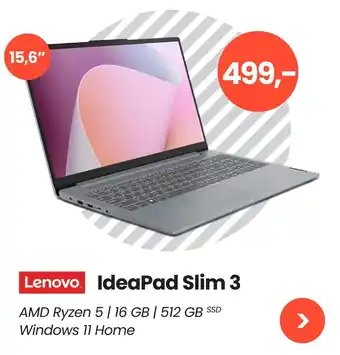 Paradigit Lenovo ideapad slim 3 aanbieding