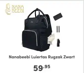 Baby & Tiener Nanabeebi luiertas rugzak zwart aanbieding