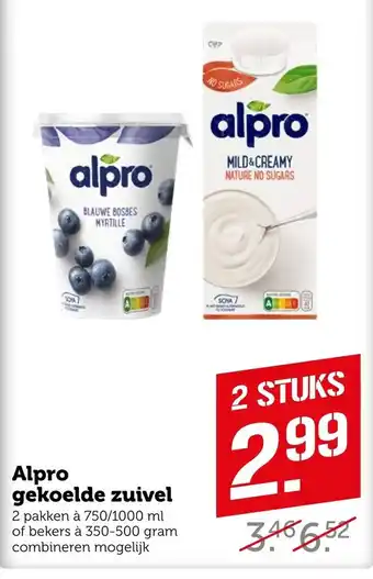 CoopCompact Alpro gekoelde zuivel 2st aanbieding