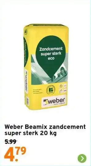 GAMMA Weber beamix zandcement super sterk 20 kg aanbieding