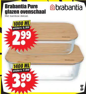 Dirk Brabantia pure glazen ovenschaal aanbieding