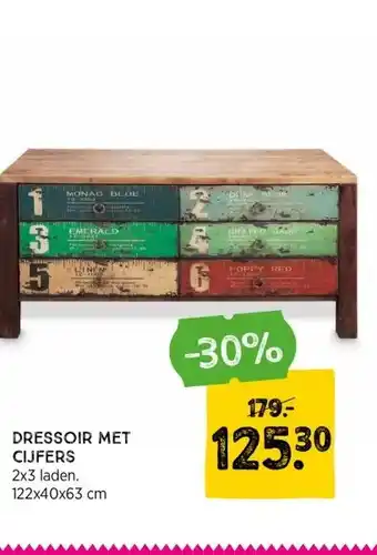 Xenos Dressoir met cijfers aanbieding