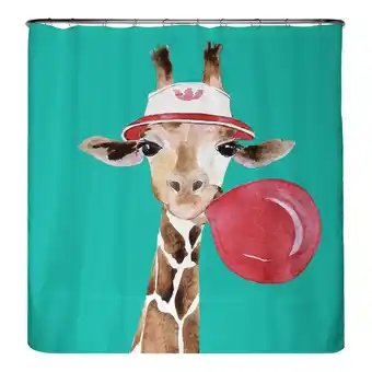 Home24 Gerecycleerd douchegordijn giraffe aanbieding